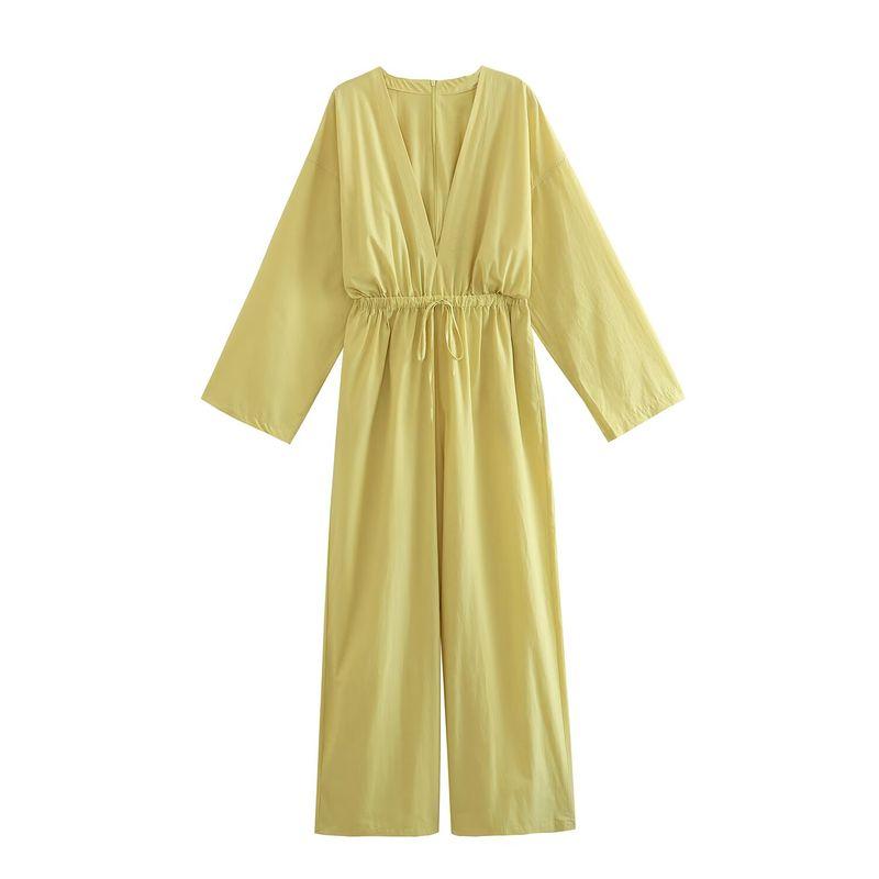 

Kaslead Новая женская одежда Западный стиль Мода Простая пышная длинная цельная одежда и брюки 3152207 Picture Color L