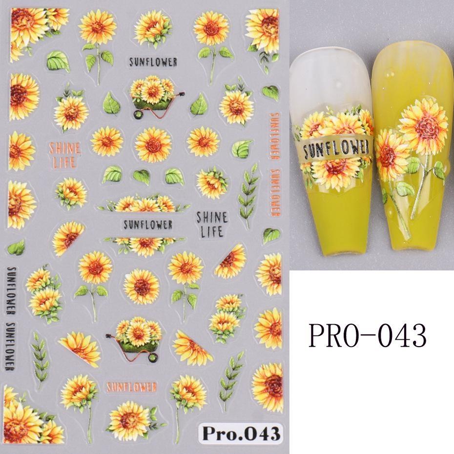 Shining Mermaid Nail Stickers Holographic Shell Star Fish 5D Decals Sea Animal Jellyfish Nail Art Sliders Scrub Summer Design