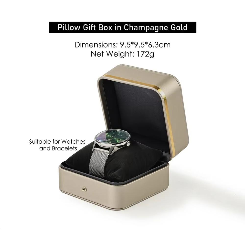 With Watch Pillow Watch Holder Box Gold Trim Gift Packaging Case Luxury Jewelry Organizer Bracelet