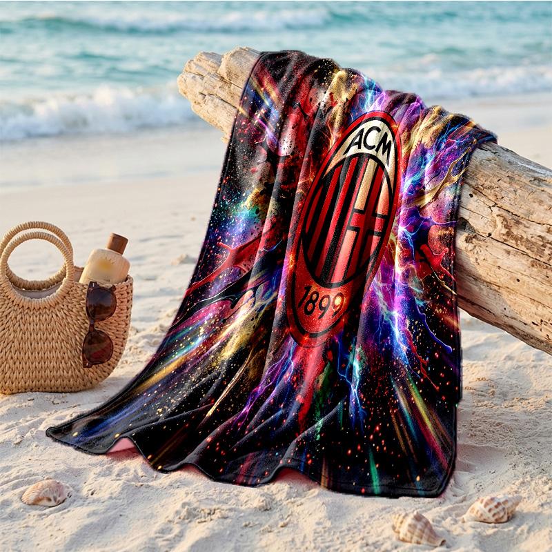 AC Milan Print Microfiber Beach Towel Quick Dry Absorbent Large Towel For Beach Swimming Travel