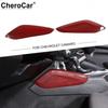 Red Carbon Fiber Gear Shift Side Panel Decor Trim For Chevrolet Camaro 2016-