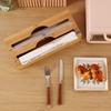 1/2/3 Compartment Tin Foil Cutter Bamboo Wrap Dispenser Fresh Bag Cutting Holder  Restaurants