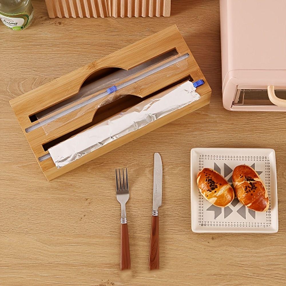 Wall Mounted Cling Film Cutter Box 1/2/3 Compartment Fresh Bag Cutting Holder  Restaurants