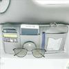 Car Sun Visor Organizer Pouch Bag Muti Pocket Card Faux Leather Storage Holder