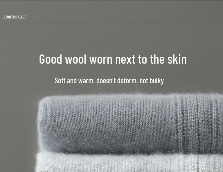 Herren Kapuzen-Reißverschluss-Strickjacke aus reiner Wolle - Dicker Strickpullover-Mantel für Freizeit oder Business