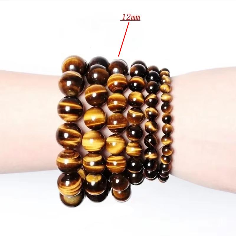 

Модный браслет из тигрового глаза для мужчин и женщин, ювелирные изделия из натурального камня, эластичная веревка для пары с кристаллами в виде Будды