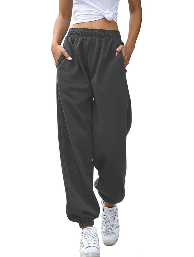Europäische & Amerikanische Damen High-Waist Casual Sport-Sweathose - Vielseitige Bündchen-Hose für Zuhause
