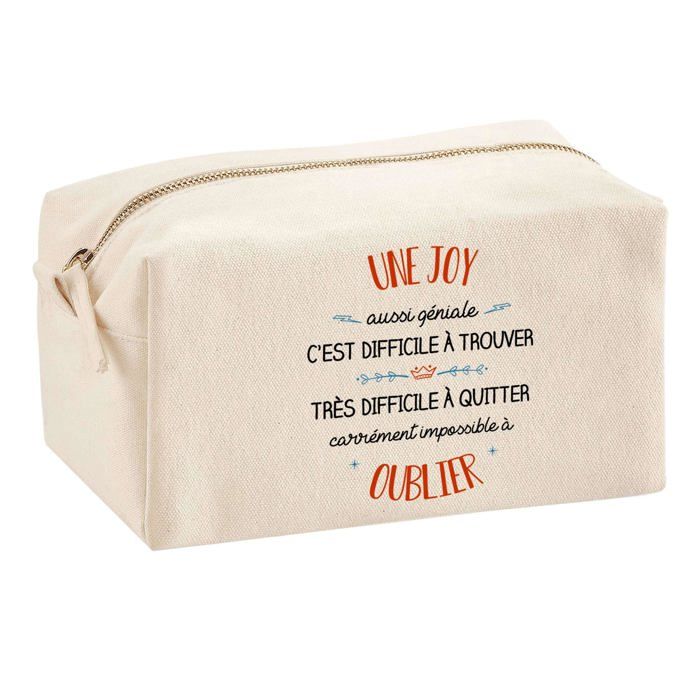 Tote bag - PLANETEE - Trousse Multifonction Une Joy Aussi Géniale - Coton imprimé en France - Grande contenance - Anses solides