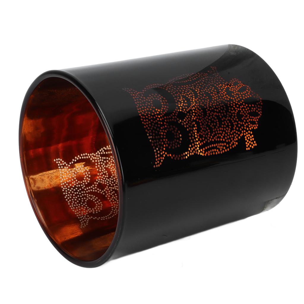 Glass Votive Candle Holder Night Owl Durable Odorless Black Glass Romantic Tealight Candle Holder