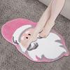 1pc Anomalous Floor Mat Santa Claus Christmas Tree Bathroom Floor Mat Living Room Entrance Door Mat Holiday Decoration Carpet