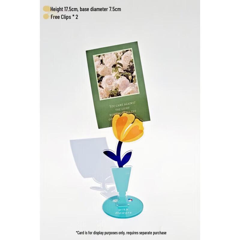 Taodudu Cute Acrylic Flower Desktop Memo & Photo Clip Stand