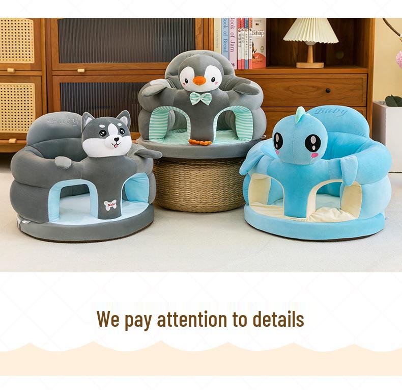 Sofá Bebê Anti-Queda: Assento de Treino Macio para 4-12 Meses