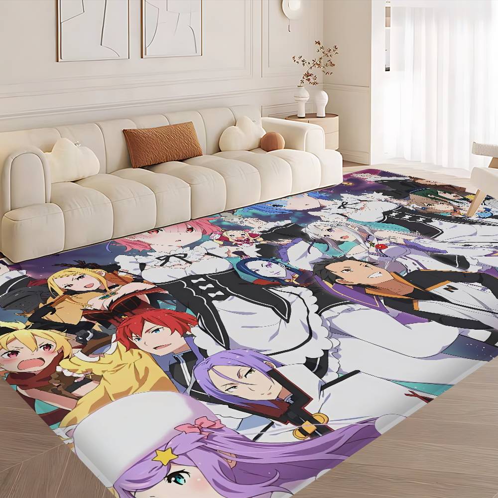 Anime RE ZERO Kitchen Mat Kids Room Bedroom Decoration Balcony Anti-Slip Doormat Living Room Alfombra