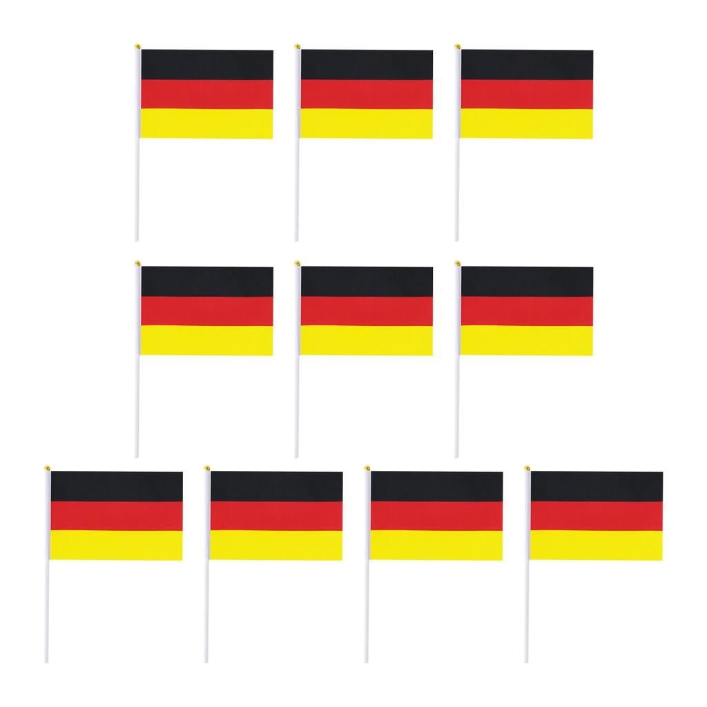 14*21cm Německá ručně mávaná vlajka Polyesterová vlajka Vlajka pro fandění
