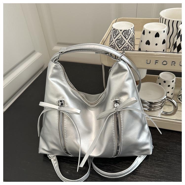 Korean Fashion Bow Tote: Spacious, Stylish & Versatile Ladies' Backpack for Spring 2025