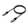 USB C Cable - Aisens - A107-0628 - USB-C Compatibility - Color Black - Cable Type