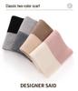 Unisex 100% Cashmere Color Block Ribbed Knit Scarf for Autumn/Winter