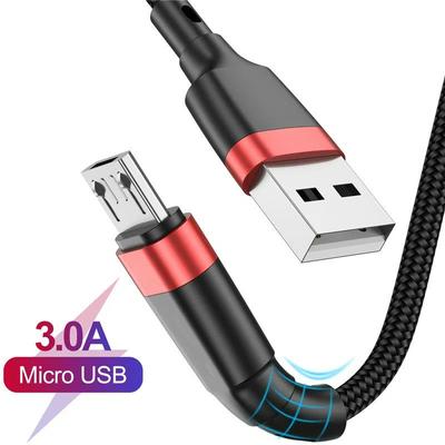 Kabel Micro USB 1m 2m 3m Nylonowy pleciony kabel szybkiego ładowania do Samsung Huawei Xiaomi Redmi telefon komórkowy z systemem Android
