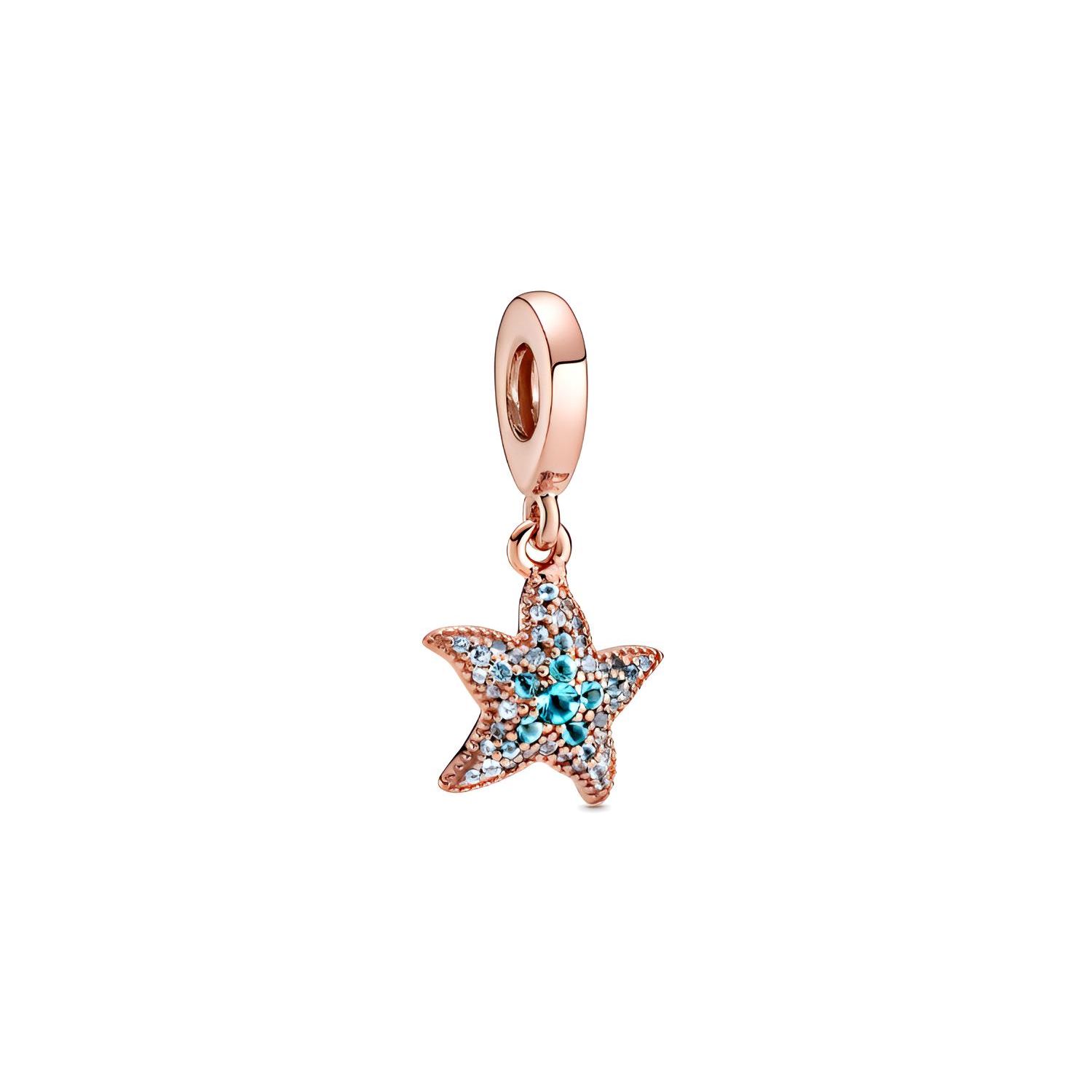 Pandora Shining Starfish Pendant Women pendants 788942C01 Ice Blue Ice Green Gradient,F