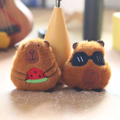 Niedlicher süßer Kapibala-Anhänger, Plüschtier, Puppe, Capybar, Tasche, hängende Dekoration, Schlüsselanhänger, Puppe