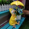 Cartoon Ducks Statue Resin Animal Sculpture Garden Decor Miniatures Figurine  Outdoor