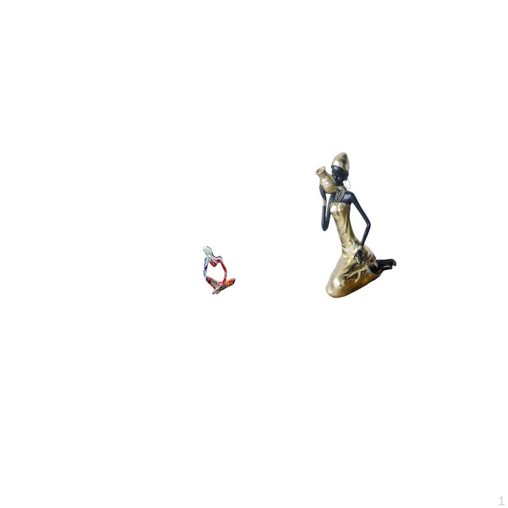 Abstract Resin Thinker Lady Figurine Sculpture Handmade Collectible Art Ornament for Bedroom Office