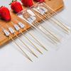 50Pcs Christmas Bamboo Skewer Cocktail Picks Cupcake Topper Disposable Bamboo Skewers Toothpicks Fruit Sticks Party Supplies