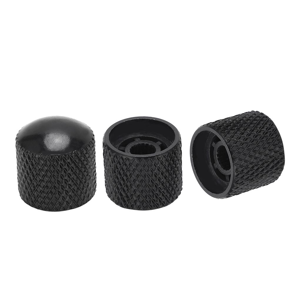 3Pcs Guitar Control Knob Volume Tone Fit Top Set Kit Instrument Accessory ReplacementBlack