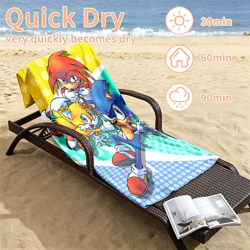 Sonic Beach towels also serve as bath towels summer essential a musthave for the outdoors the beach and the pool