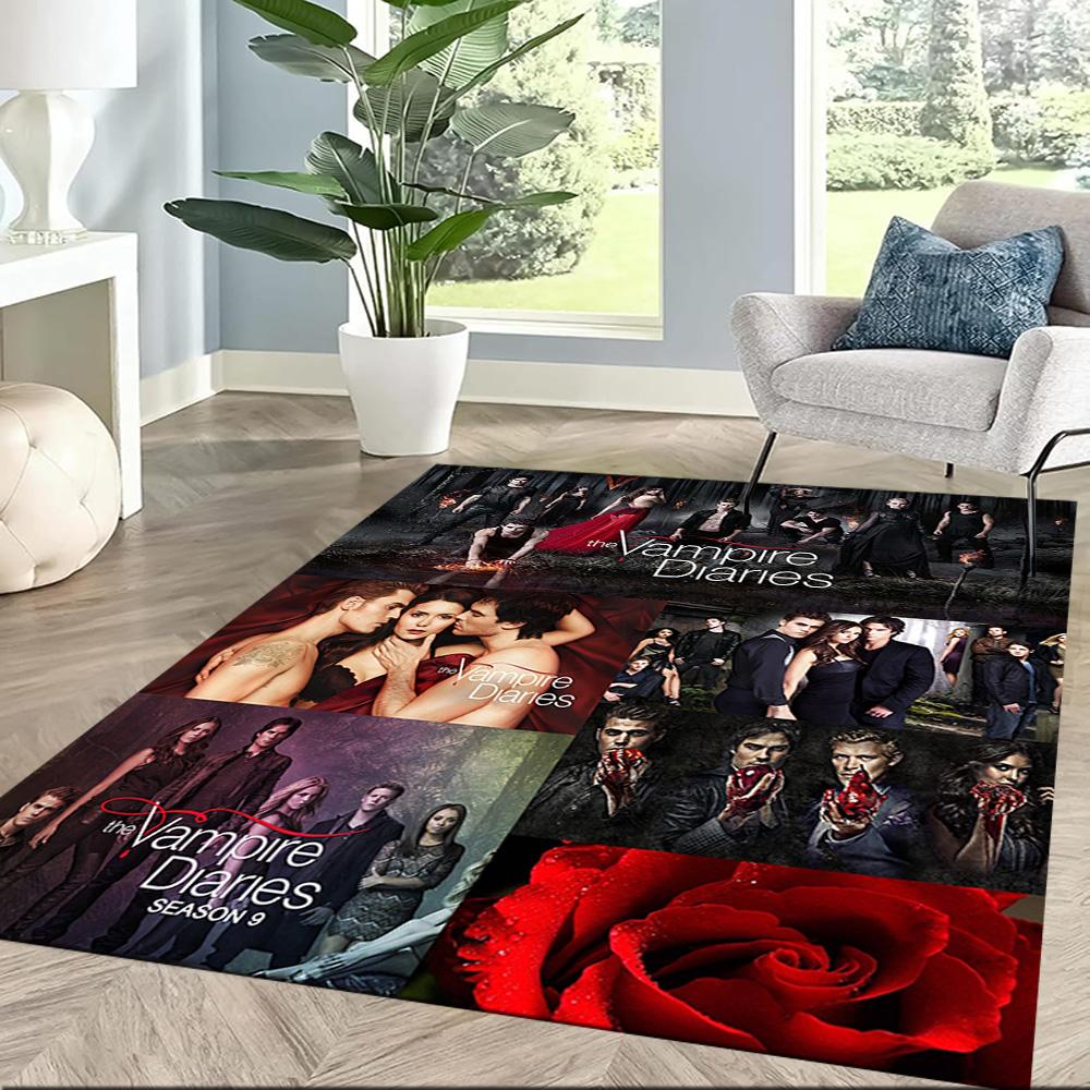Le serie TV drammatiche romantiche sui vampiri I tappeti quadrati sono un'ottima scelta per soggiorni, camere da letto, arredamento della casa e come regali.