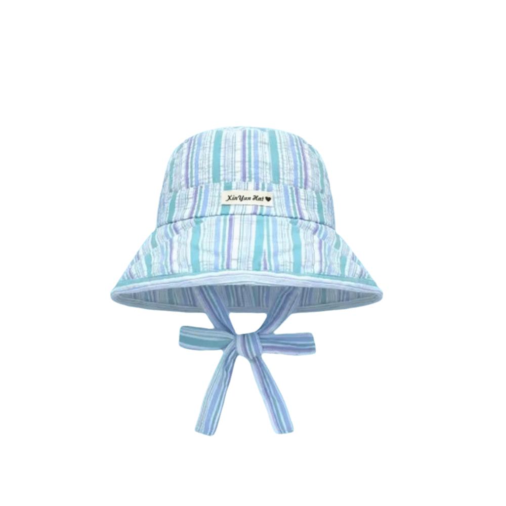 Contrasting Color Wide-edged Sun Hat Lace-up Wide Brim Fisherman Hat  Summer