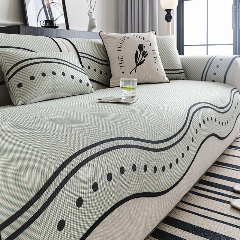 

Summer Ice Silk Special-Shaped Sofa Cushion New Irregular Cool Mat Non-Slip Leather Sofa Straight Row Seat Cushion 70*70cm