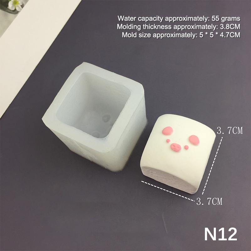 Cartoon Tier Hase Kätzchen Silikonform zum Backen Eierbissen Muffinblech Schokoladenkuchen Pie Backwerkzeuge Kerzenformen