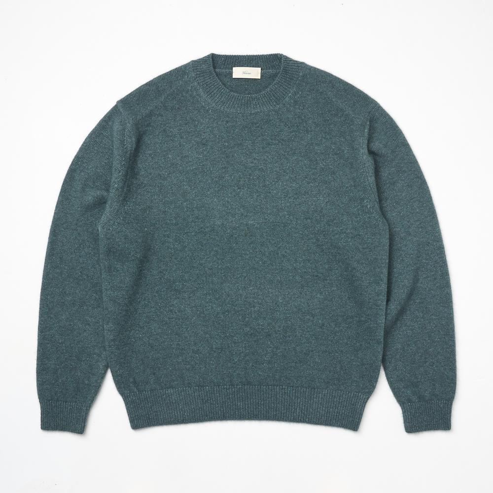 VERNO 24Fw Fox Crew-Neck Knit Green