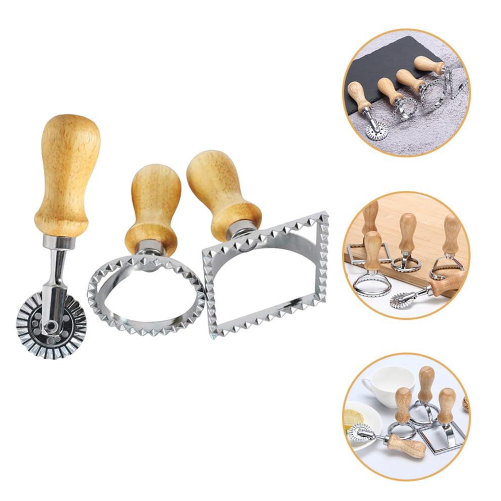 Silver Zinc Alloy Dumpling Maker Pasta Tools For Baking 3pcs