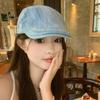 Washed Denim Beret Y2k Newsboy Hat Fashion Forward Hat  Women