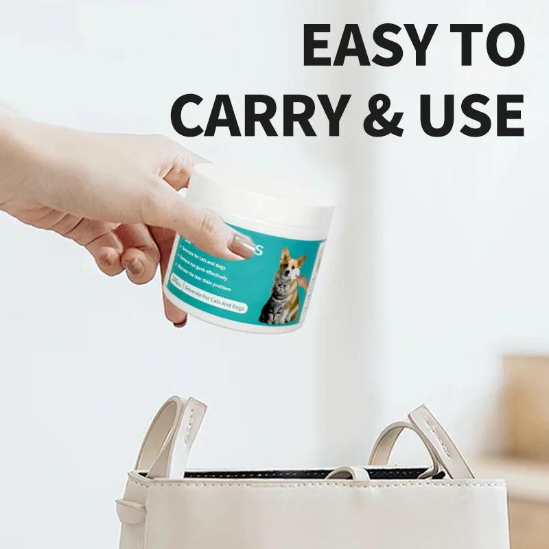 Toilet for Cats Finger Cots Wet Tissue Earwax Removal Cats Litter Ear Mites Pet Eye Care Remove Tear Stains Cleaning Wipes Pets