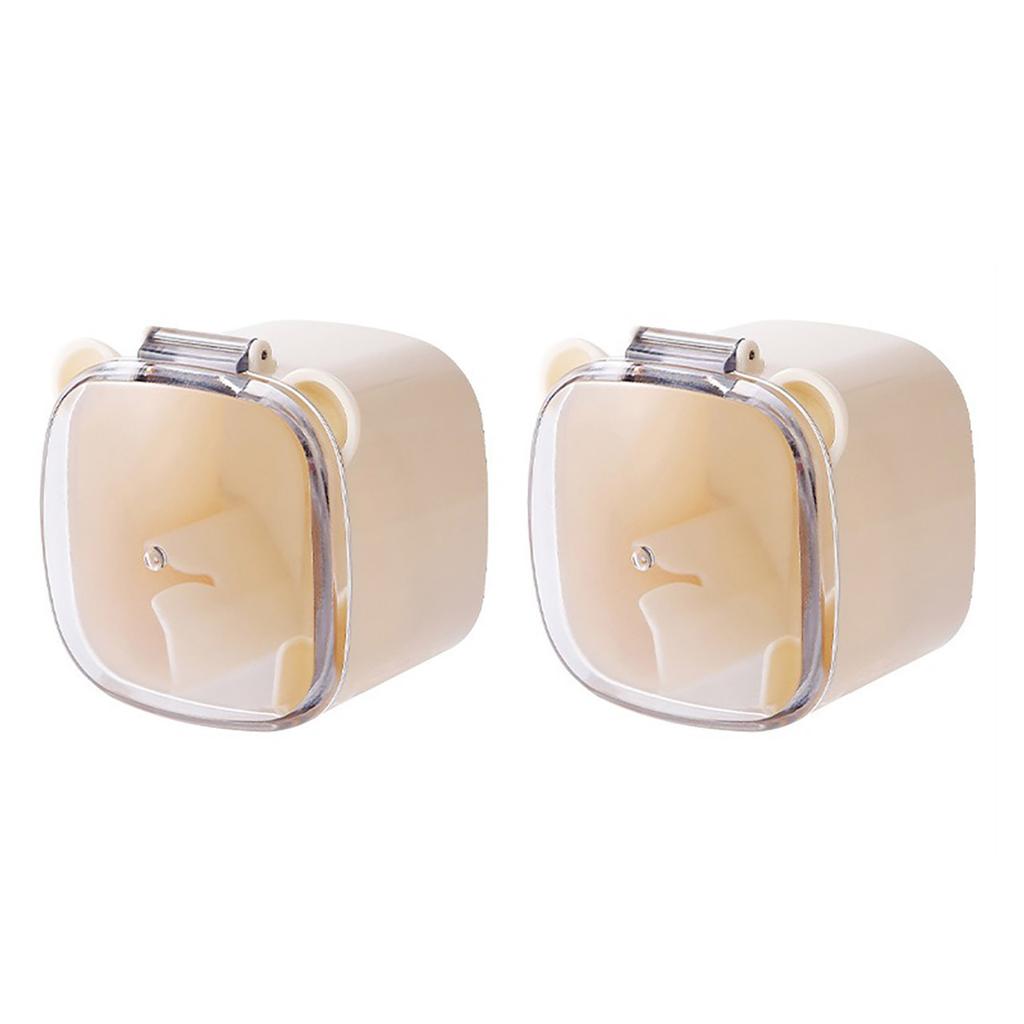 2Pcs Bathroom Splash Proof Plug Holder Wall Mounted Plug Storage Rack with Dust Cover Kitchen Power Socket Organizer