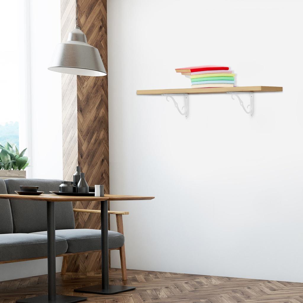 1Set Heavy Duty Wall Mounted Bookshelf Brackets Iron Shelf Supports for Storage Furniture Reinforcement Waterproof Anti-Rust