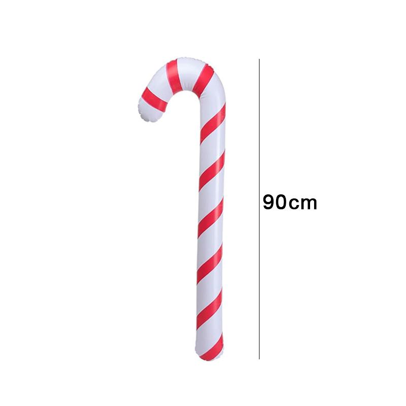 

2/1Pcs Inflatable Christmas Candy Canes Santa Claus Stick Balloons Outdoor Hanging Ornaments Xmas Navidad Party Decoration Props