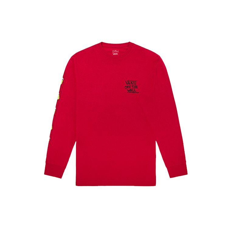 Vans Simpsons Collaboration Long Sleeve T-Shirt Men Tops Red VN0A4RTN17A