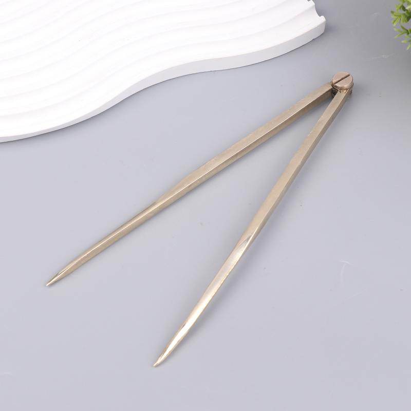 Solid Brass Straight Chart Divider Rust-Resistant Navigation Measuring Instrument Marine Splitting Tool For Architects