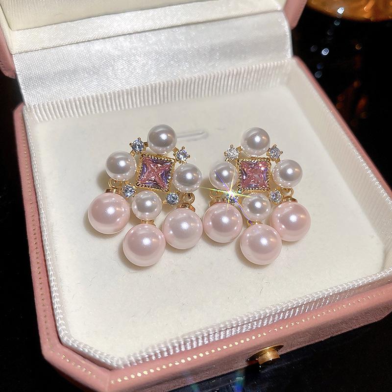 Vintage Light Luxury Long Dangle Earrings for Women, Fresh Sweet Style, Hypoallergenic Nickel-Free High-End Jewelry Gift