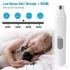 Quiet Operation Pet Nail Trimmer LED Nail Grinder Electric Dog Nail Grinder  Pet Supplies