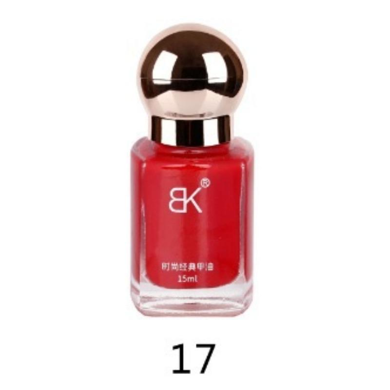 Color Nail Polish No Bake Oily Lasting Non-peelable Large Capacity Nail Care Nude Color Square Bottle 15ml