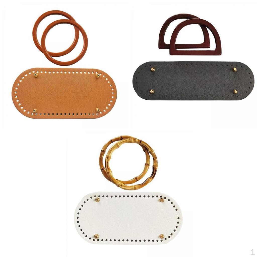 3Pcs PU Leather DIY Handmade Shoulder Bag Bottom Pads Insert