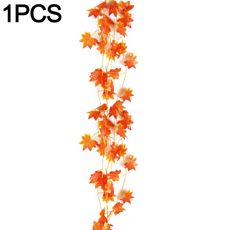 5/1Pcs Artificial Maple Leaves String Household Decoration Autumn Maple Leave Vine String Garland Fake Foliage Household Garden Decoration