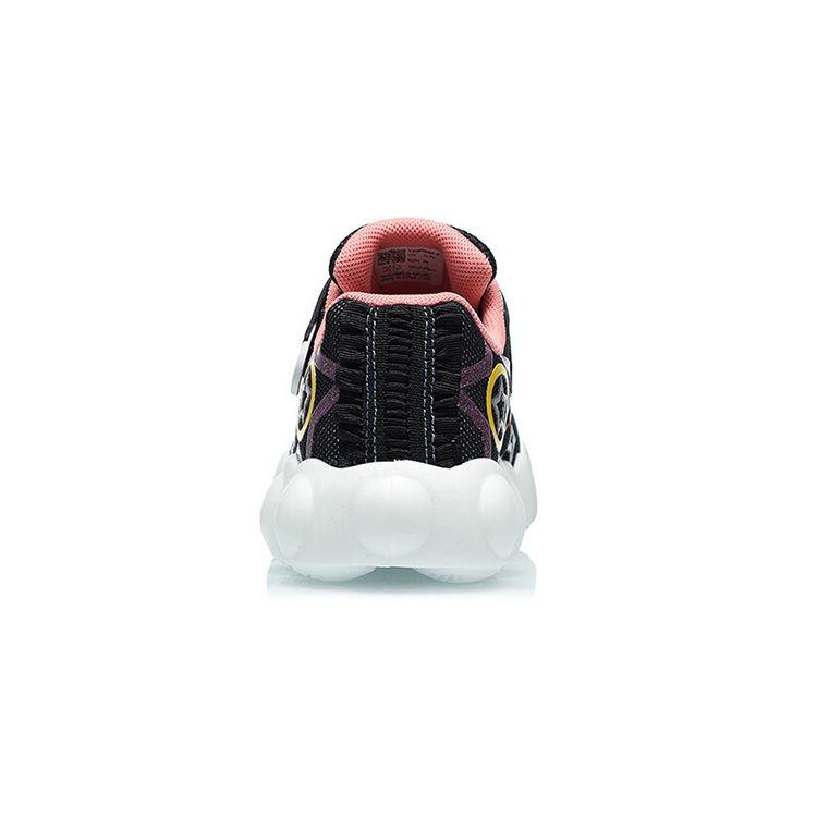 Li Ning Comfortable Daily Non-Slip Breathable Lightweight Casual Shoes Kids Sneakers Standard-Black YKNQ056-4