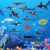 TOYMANY Marine Life Figure Miniature Marine Animal Realistic Animal Ocean Popular Birthday New Ages 6 and Up 24-Piece Set, Models, Models, Toys,