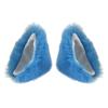 2Pcs Motorcycle Helmet Cat Ears, Cute Accessories for Snowboarding, Skiing and Biking Blue